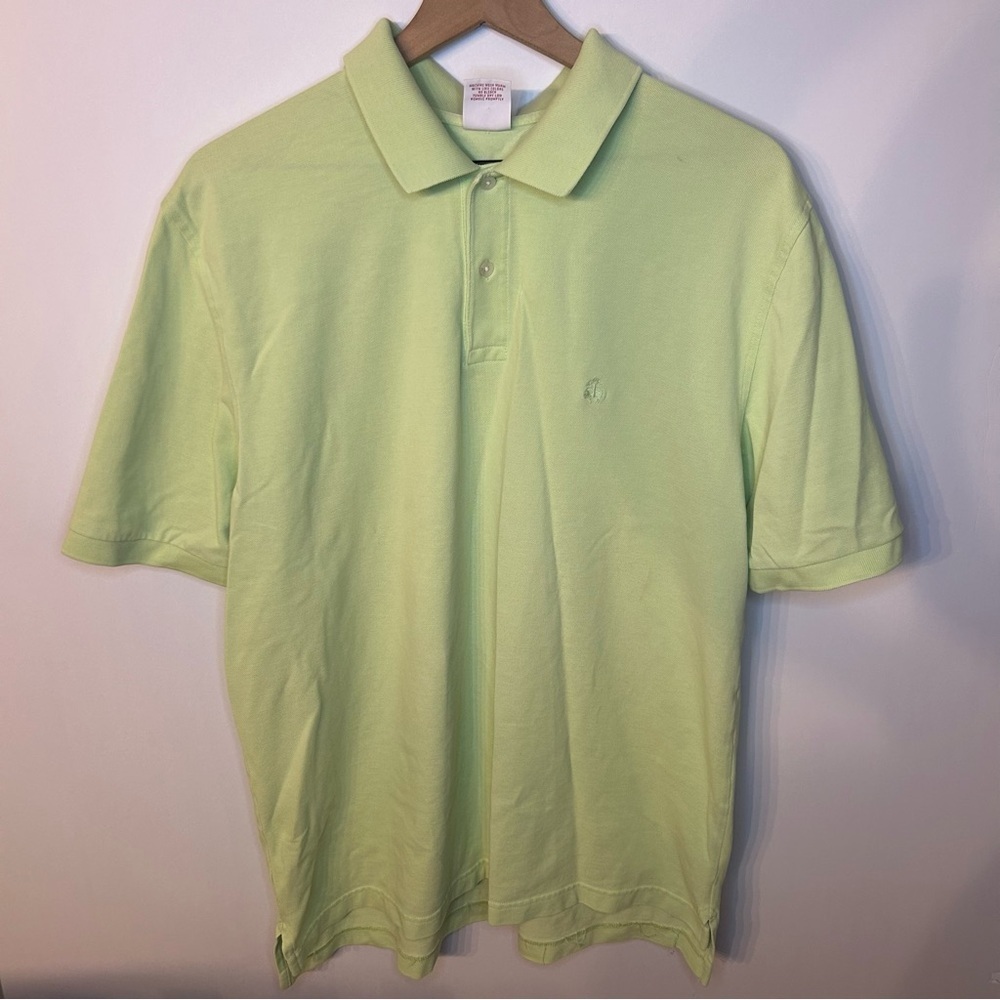 Brooks Brothers Men’s Lime Green Short Sleeve Polo Golf Shirt, Size XL